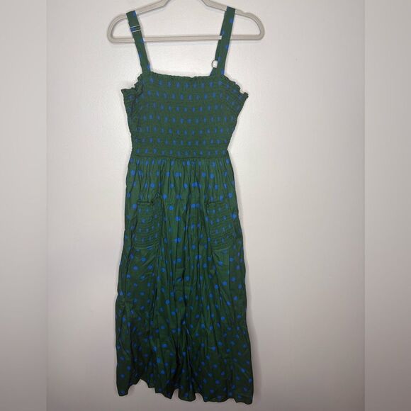 Anthropologie Pinnacle by Shruti Sancheti Smocked A-Line Midi Dress - Picture 4 of 6